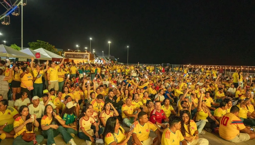 Fan fest de la Selección Colombia en el Malecón del Río.