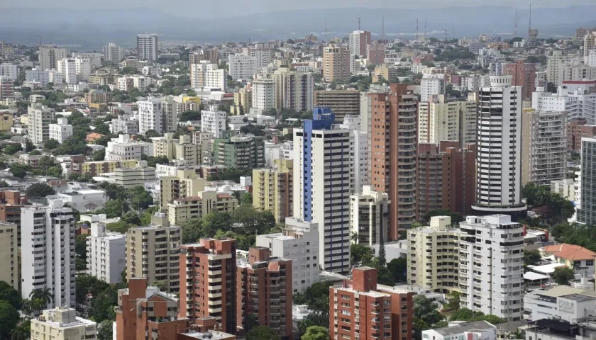 Imagen panorámica de Barranquilla donde se observa los edificios residenciales