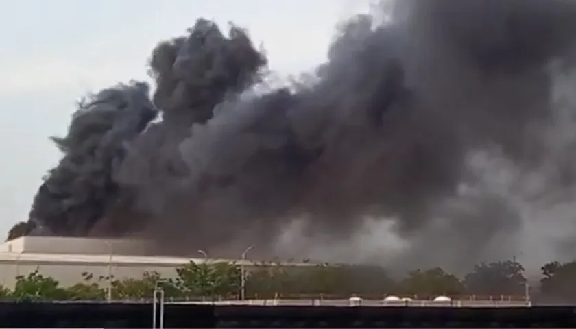 Incendio en Zona Francia Zofia, en Galapa.