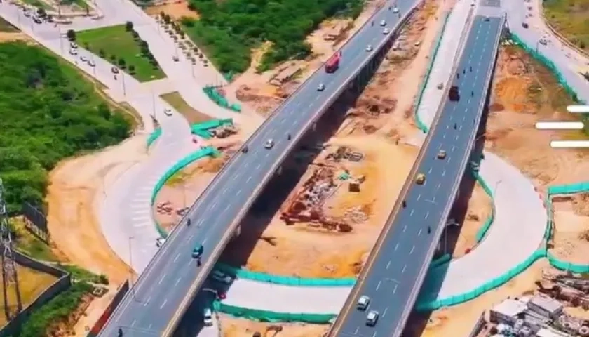 La obra del intercambiador.
