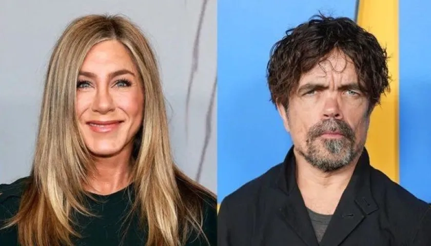 La actriz Jennifer Aniston y el actor Peter Dinklage 