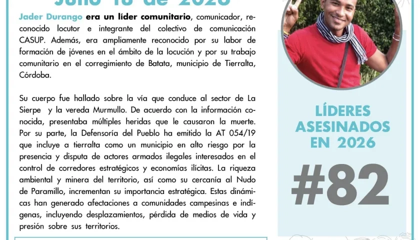 Comunicador y locutor colombiano Jader Durango. 