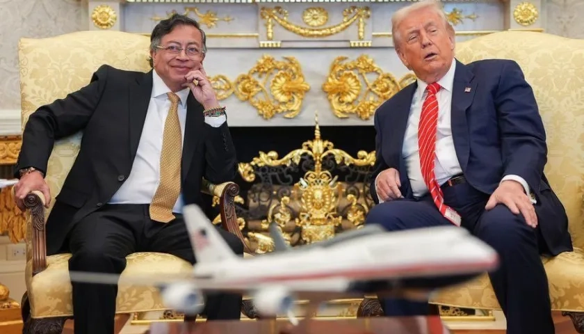 Los presidentes Gustavo Petro y Donald Trump.