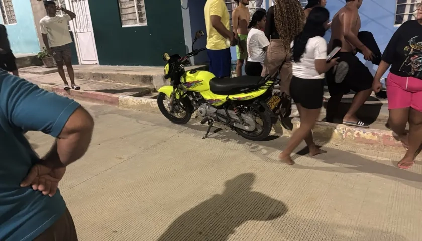 El cobradiario se movilizaba en esta moto cuando fue atacado a bala. 
