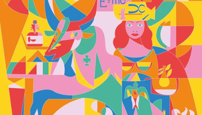 Mural 'Simbología de Barranquilla, de Alejandro Obregón.