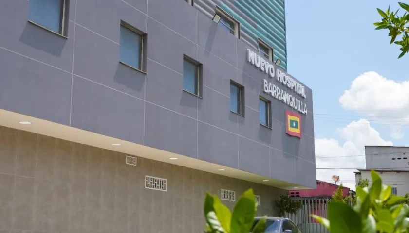 Fachada del Nuevo Hospital Barranquilla a donde fue llevado el reciclador. 