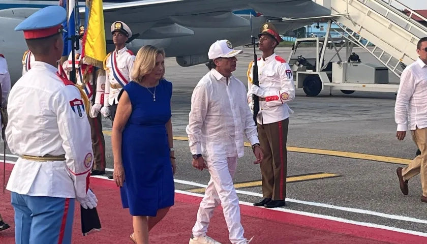 La llegada del Presidente Petro a Cuba.