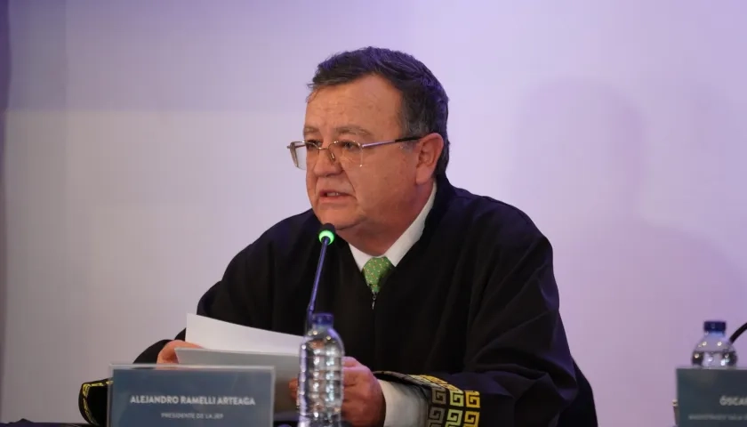 Presidente de la JEP Alejandro Ramelli. 