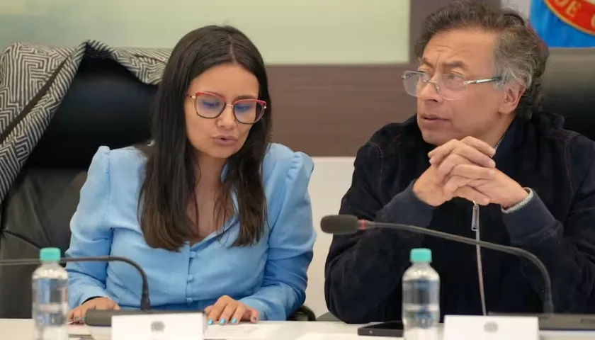 Angie Rodríguez y el Presidente Gustavo Petro.