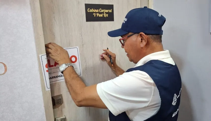 Uno de los centros estéticos cerrados.