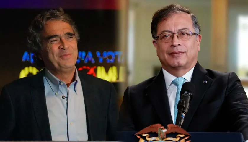 Sergio Fajardo y el Presidente Gustavo Petro.