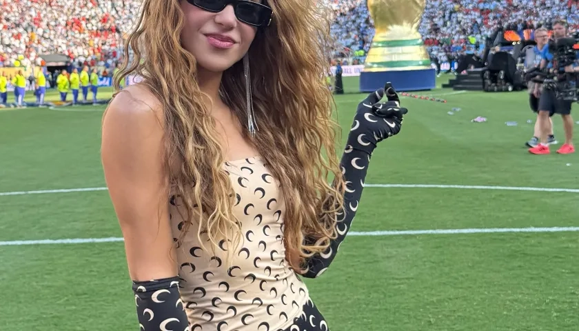 Shakira en la final del Mundial. 