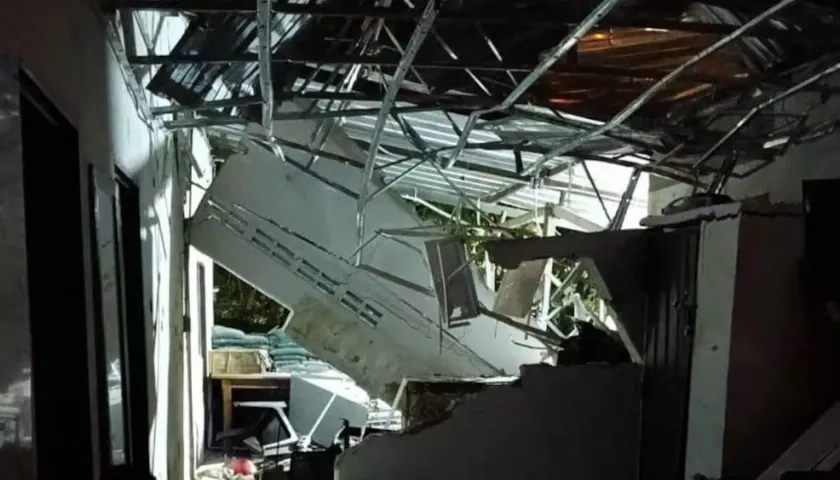 Así quedó la subestación de Policía.