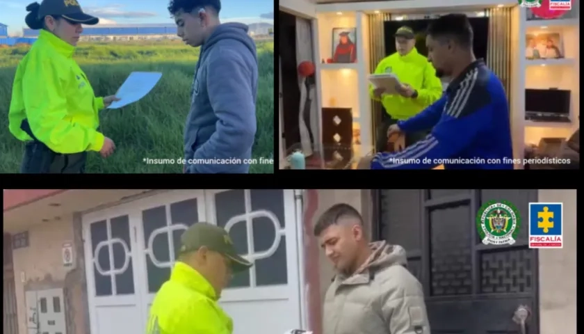 Tres de los capturados