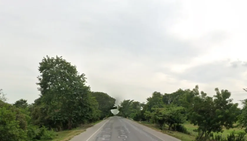 Vía Oriental, en zona rural de Ponedera, donde ocurrió el accidente. 