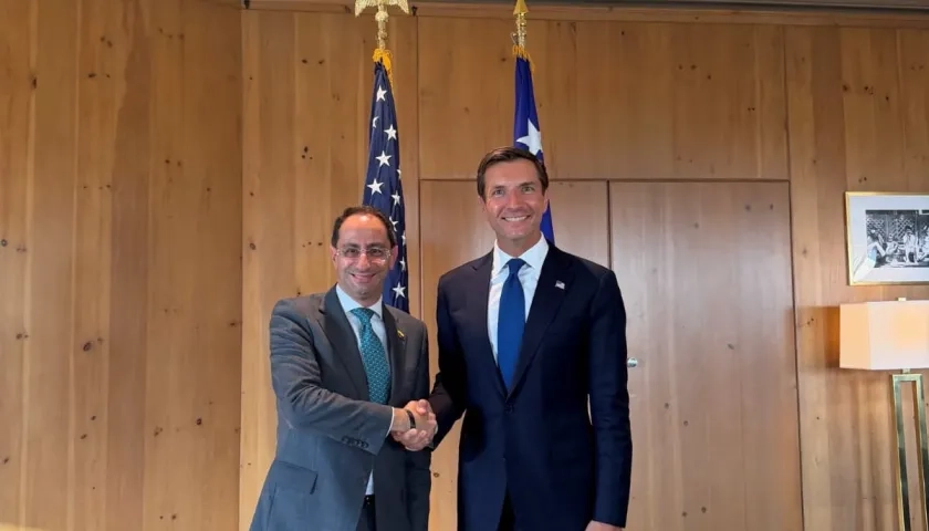 El vicepresidente José Manuel Restrepo en reuniones con delegaciones en Estados Unidos. 