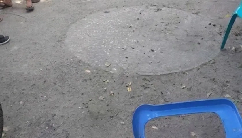 Lugar del asesinato en Sabanagrande