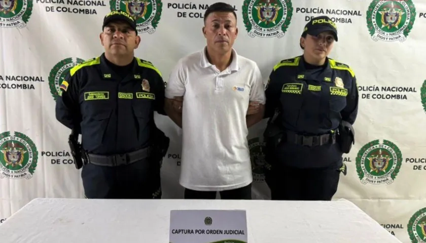 Wilson Sarria Ruíz el día que fue capturado