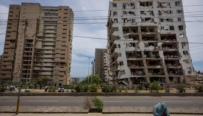 Zona afectada por terremotos el martes, en La Guaira.