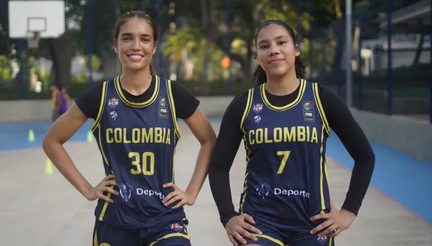 María Elisa Millán y Keren Bertel, basquetbolistas de Atlántico convocadas a la Selección Colombia.