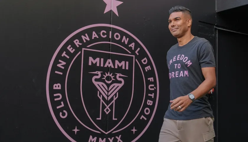 Casemiro en su presentación oficial como nuevo jugador del Inter Miami.