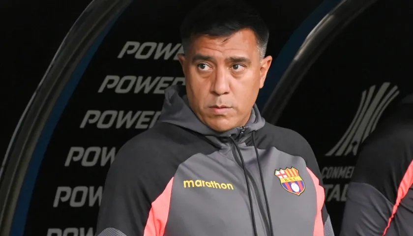 César Farías, técnico venezolano del Barcelona de Guayaquil. 