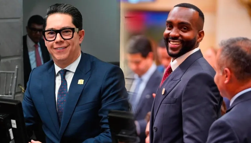 Pedro Flórez y Estefanel Gutiérrez, senador y representante a la Cámara, respectivamente. 