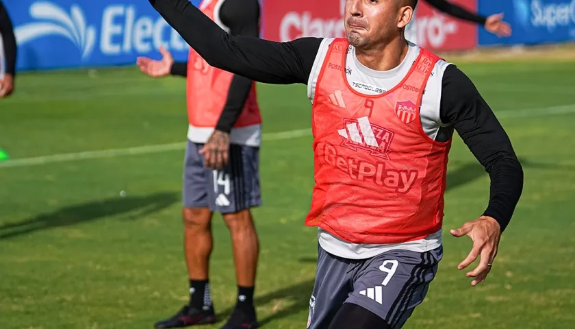 El paraguayo Guillermo Paiva, delantero del Junior. 