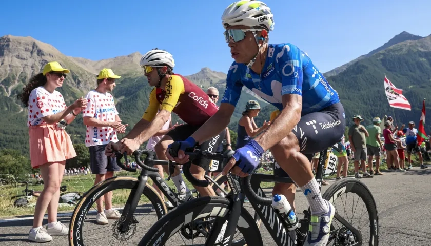 El colombiano Einer Rubio, corredor del Movistar Team.