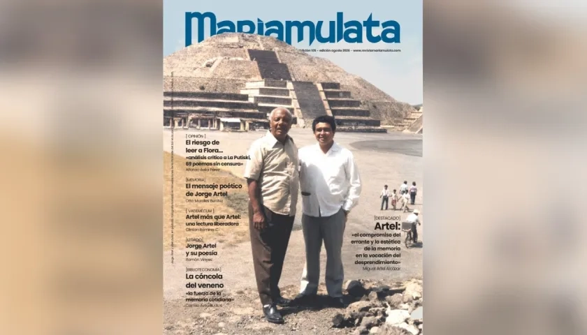 Los escritores Jorge Artel y Abel Ávila, en la portada de la revista. 