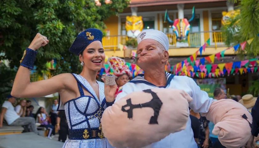 Reina Salwa con el 'Popeye barranquillero'.