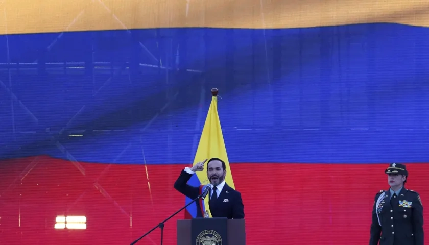 Abelardo De La Espriella durante su discurso tras la posesión.