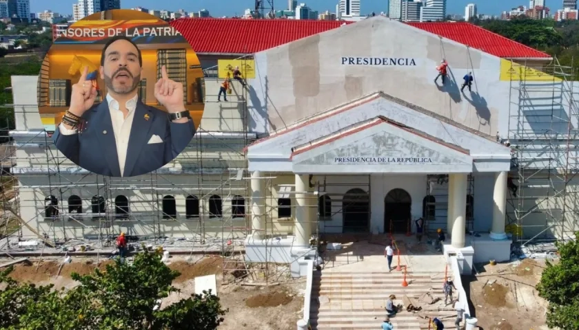 Abelardo De La Espriella y el edificio del Batallón Paraíso.