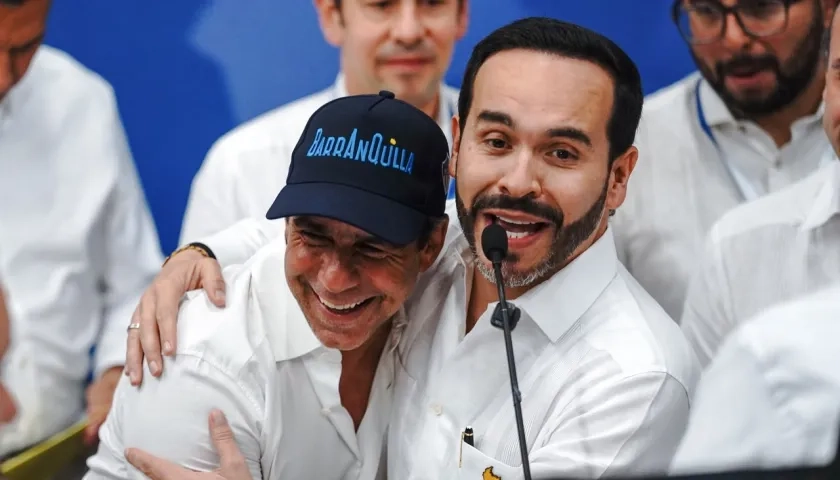 El alcalde Alejandro Char y el Presidente electo Abelardo De La Espriella.