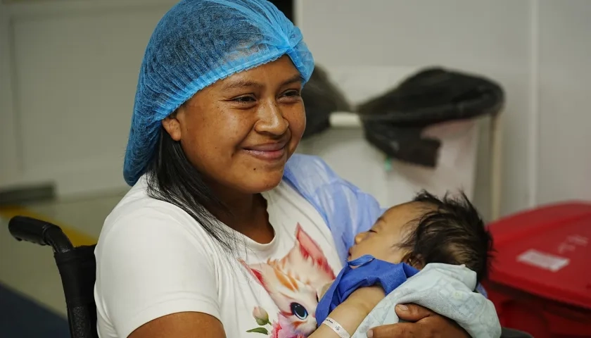 Beneficiarios de la jornada de atención desarrollada por la Fundación Operación Sonrisa