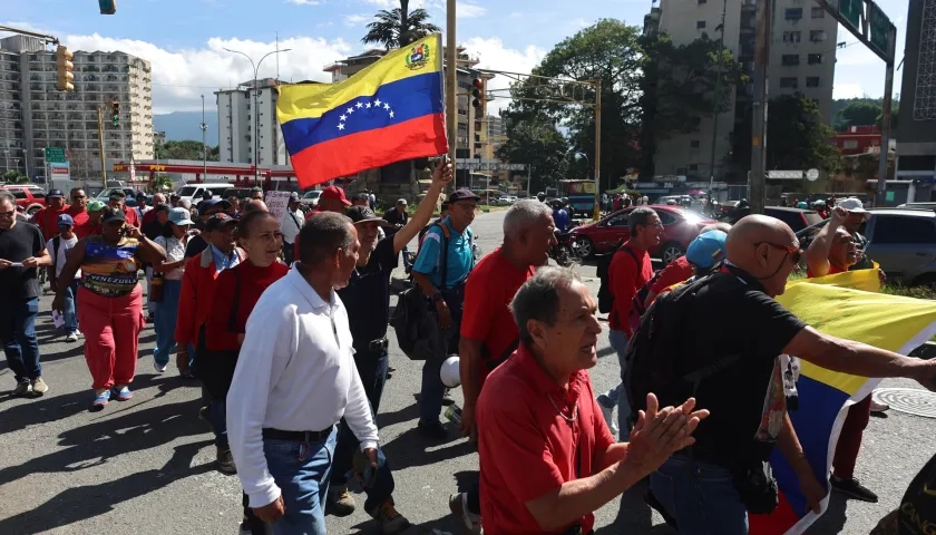 La marcha fue convocada por el Frente Popular Antiimperialista.