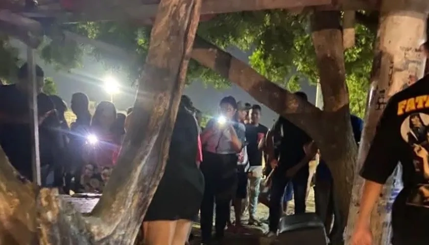 Cancha de fútbol donde se registró el crimen. 