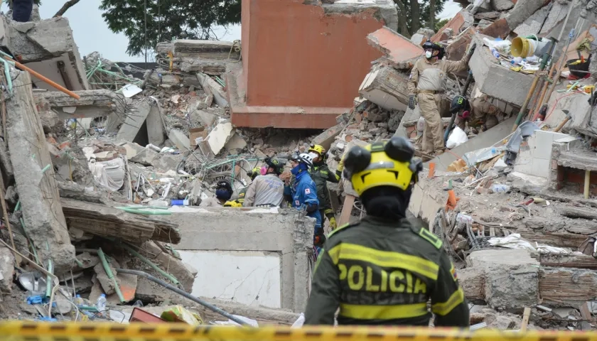 Desastre producido por el terremoto en la ciudad de Cali. 