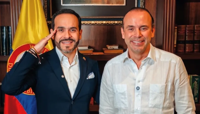 El Presidente electo Abelardo De La Espriella y el Alcalde de Cali, Alejandro Eder.