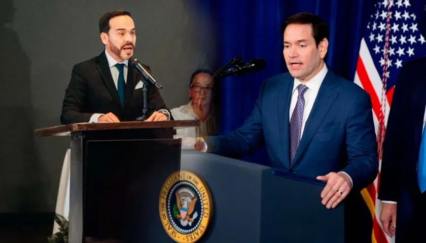 El Presidente Abelardo De La Espriella y el secretario de Estado de EE.UU., Marco Rubio.