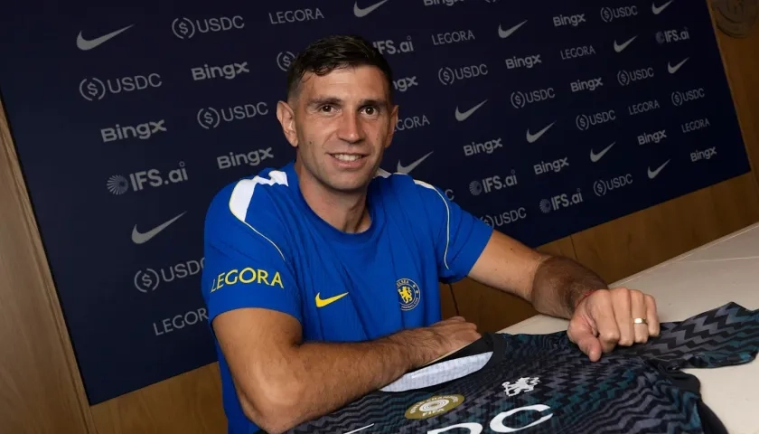 El portero argentino Emiliano 'Dibu' Martínez.