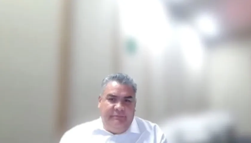 Luis Carlos Gutiérrez Martínez durante la audiencia virtual. 