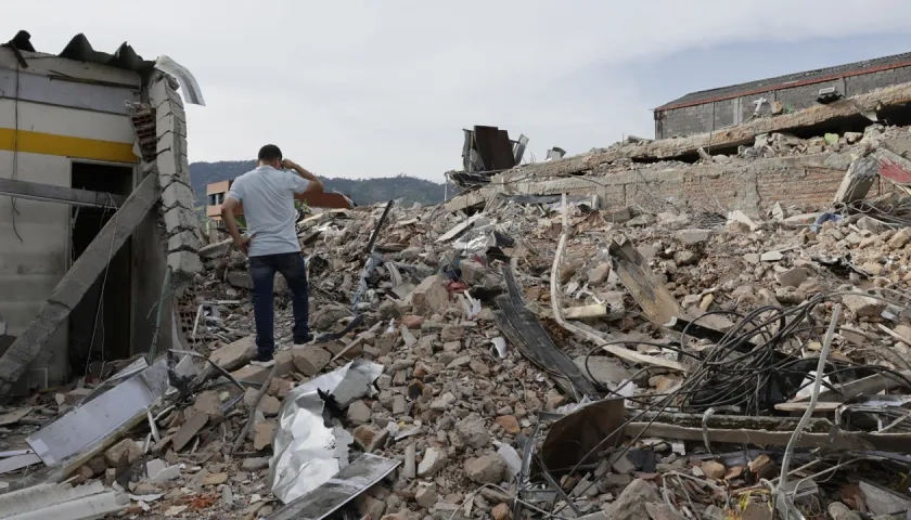 La destrucción en Dosquebradas.