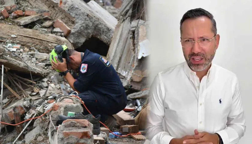 Edificación destruido / Jaime Andrés Beltrá, ministro de Vivienda.