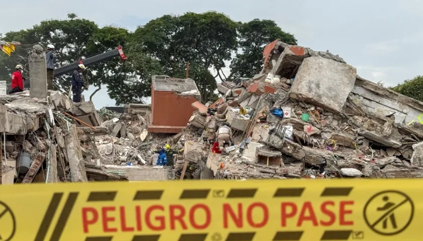 Edificio destruido en Cali.