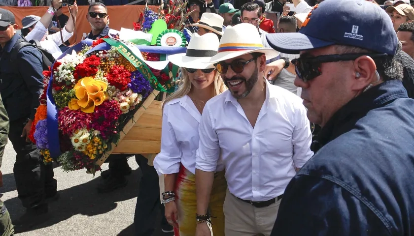 El Presidente Abelardo De La Espriella en el Desfile de Silleteros.