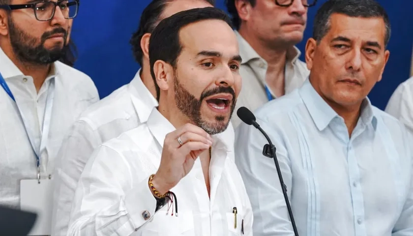 El Presidente electo Abelardo De La Espriella y el alcalde de Cartagena, Dumek Turbay.j