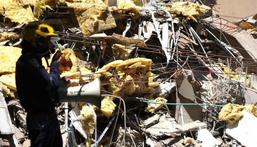 Zona destruida por el terremoto en el suroccidente de Colombia. 