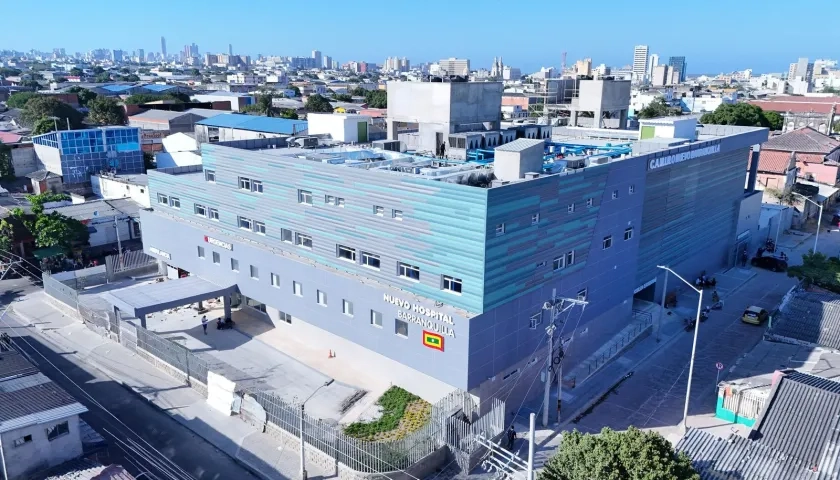 Nuevo Hospital General de Barranquilla, donde falleció el domiciliario. 