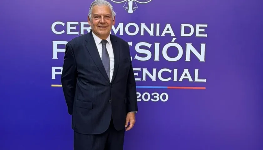 Jaime Alberto Cabal, presidente de Fenalco, en la posesión de Abelardo De La Espriella.